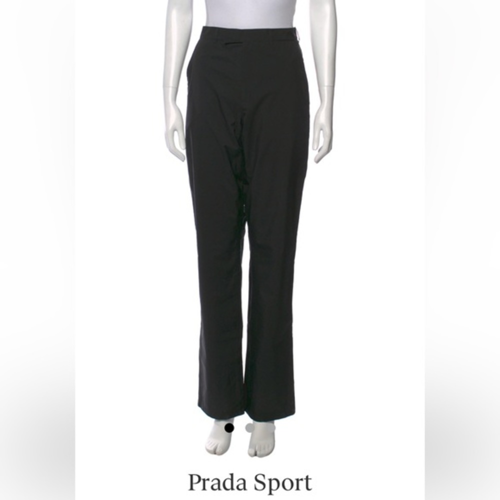 Rare Prada Sport Black Straight Leg Polyester/Gore-Tex Pant, Sz 46